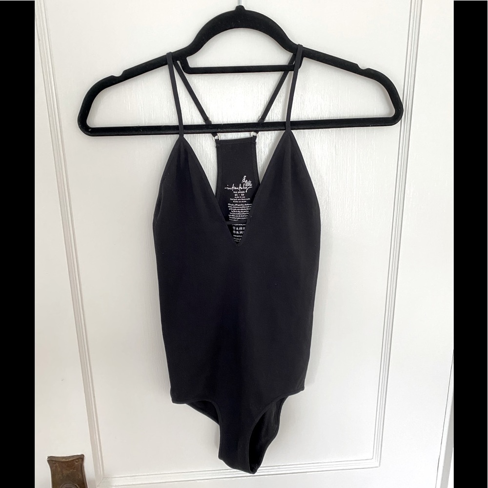 Free People Black bodysuit
